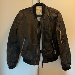 ZARA basic bomber jacket, size small, black